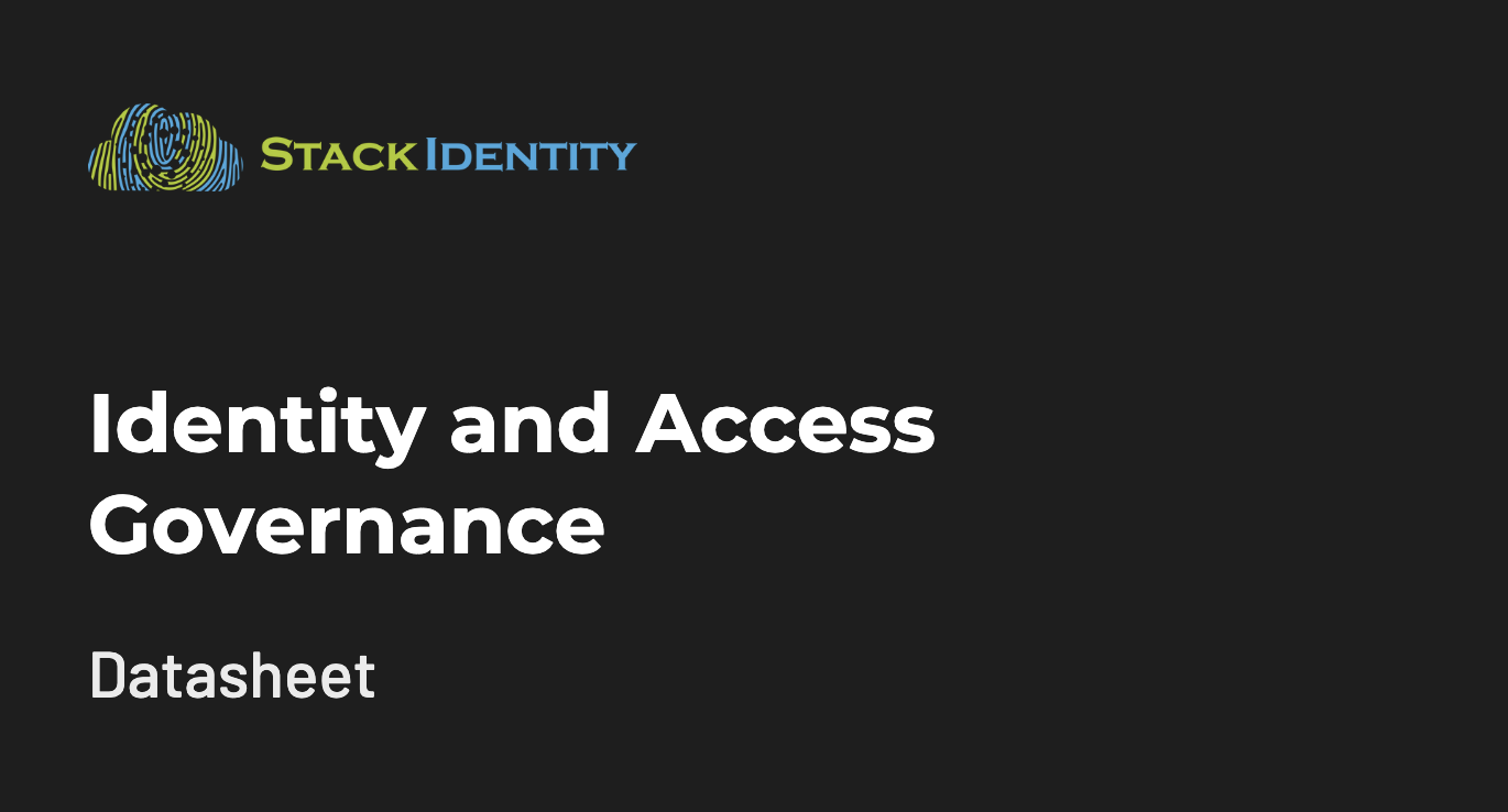 Identity and Access Governance